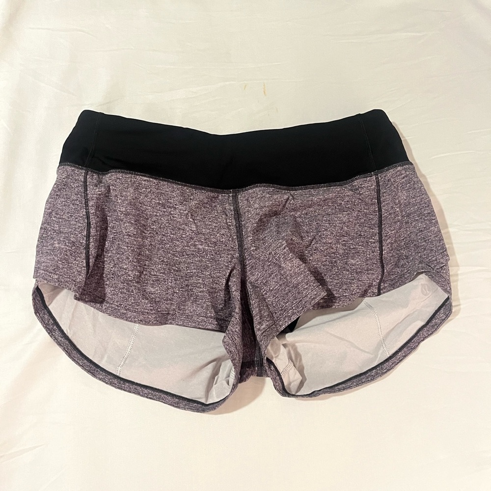 Lululemon speed up shorts grey size 4 2.5 inseam